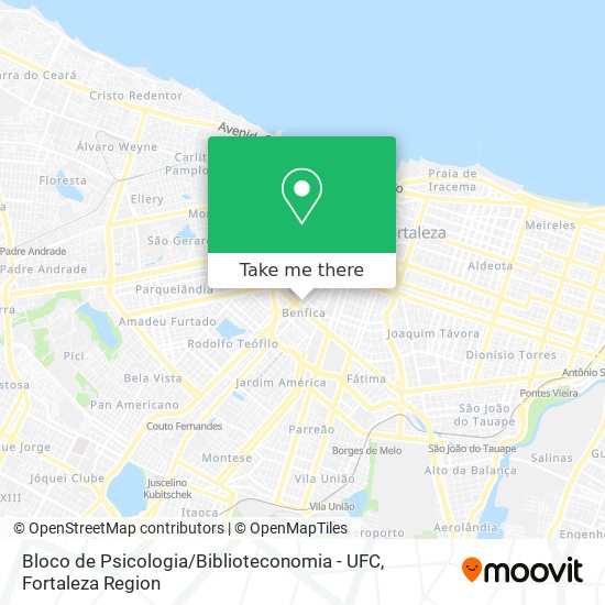 Bloco de Psicologia / Biblioteconomia - UFC map