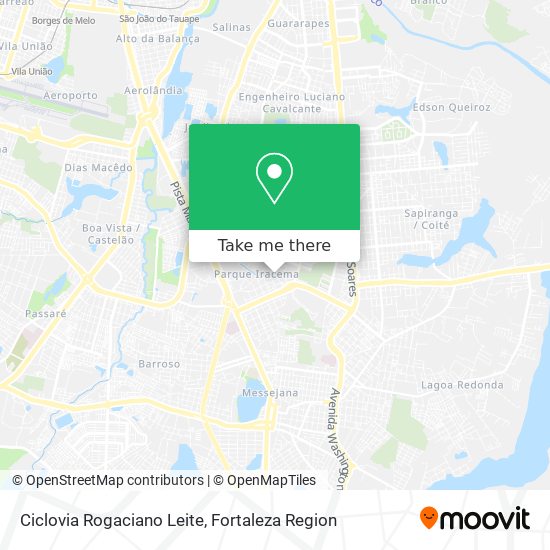 Ciclovia Rogaciano Leite map