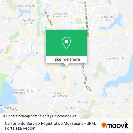 Mapa Cartório de Serviço Registral de Messejana - SRM