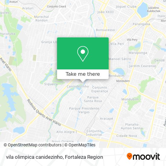 vila olimpica canidezinho map