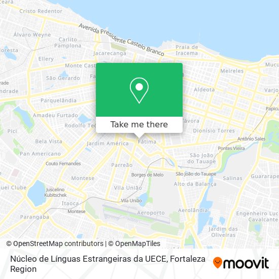 Núcleo de Línguas Estrangeiras da UECE map