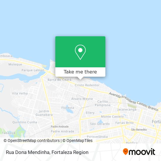 Mapa Rua Dona Mendinha