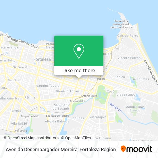 Mapa Avenida Desembargador Moreira