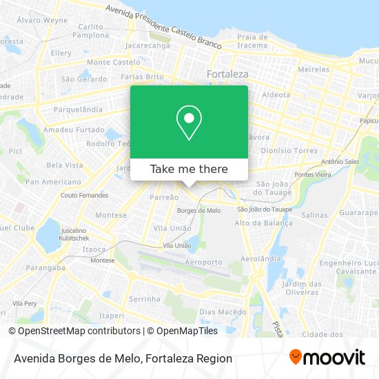 Mapa Avenida Borges de Melo