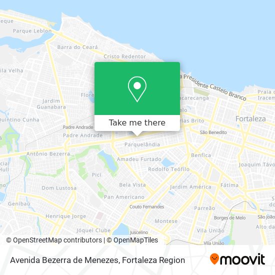 Mapa Avenida Bezerra de Menezes