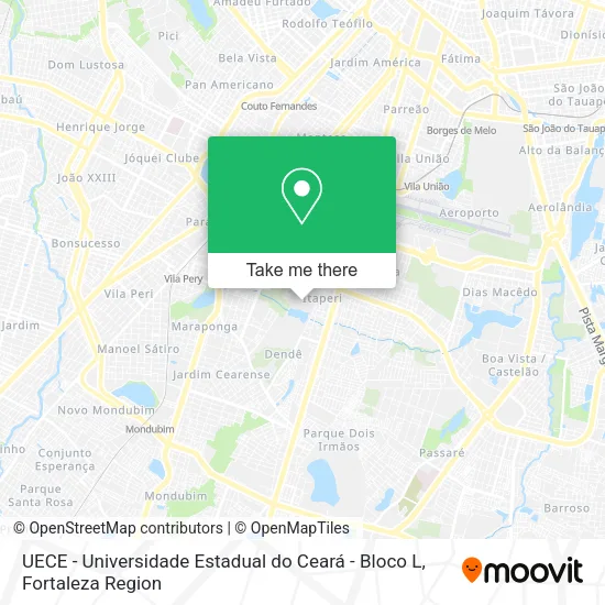 UECE - Universidade Estadual do Ceará - Bloco L map