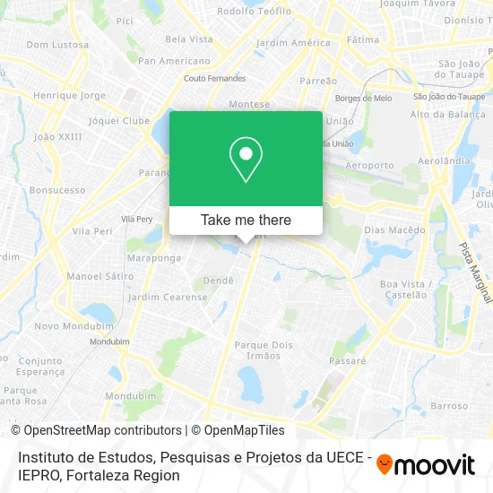 Instituto de Estudos, Pesquisas e Projetos da UECE - IEPRO map