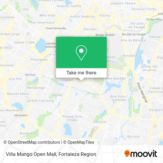 Villa Mango Open Mall map