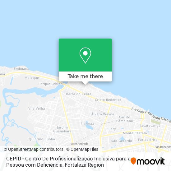 CEPID - Centro De Profissionalização Inclusiva para a Pessoa com Deficiência map