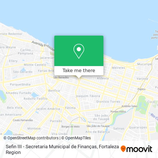 Sefin III - Secretaria Municipal de Finanças map