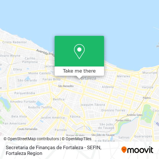 Mapa Secretaria de Finanças de Fortaleza - SEFIN