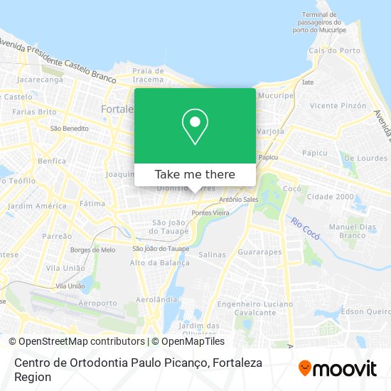 Mapa Centro de Ortodontia Paulo Picanço