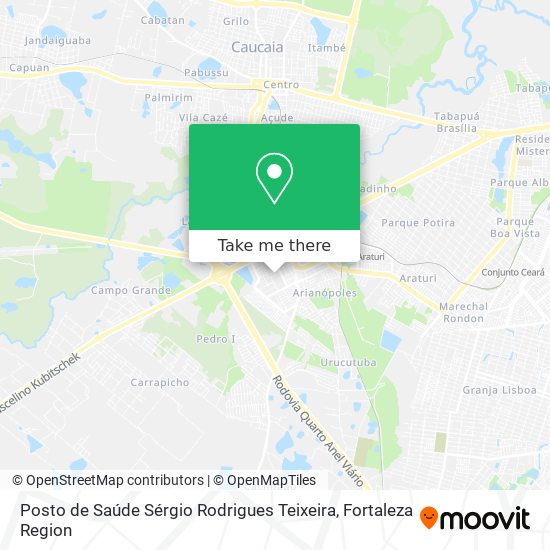 Mapa Posto de Saúde Sérgio Rodrigues Teixeira
