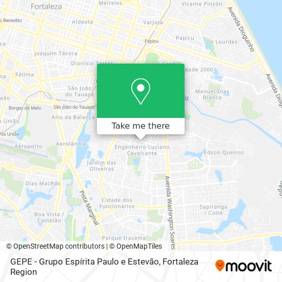 GEPE - Grupo Espírita Paulo e Estevão map