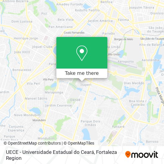 UECE - Universidade Estadual do Ceará map