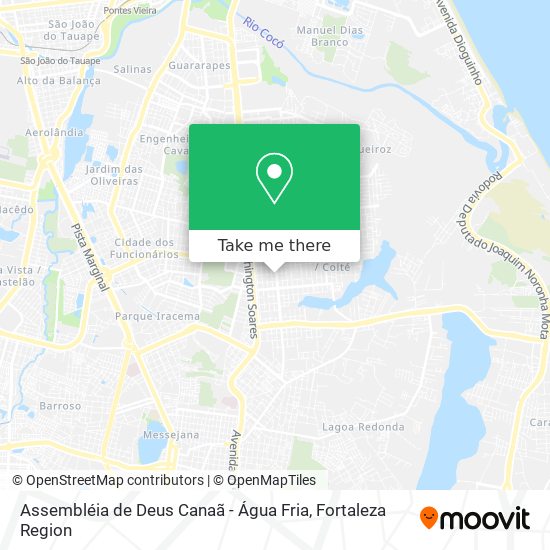 Mapa Assembléia de Deus Canaã - Água Fria