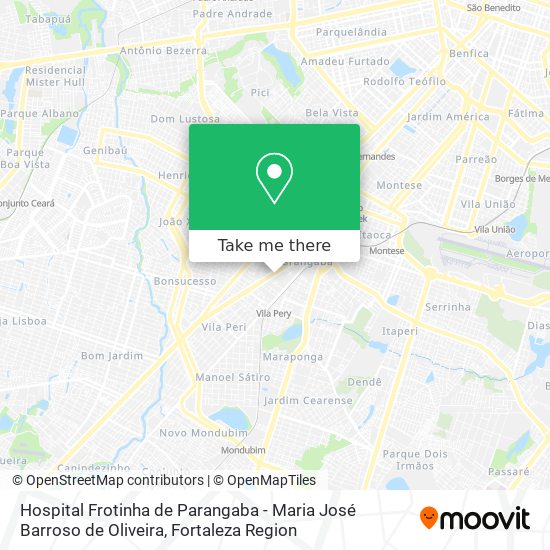 Hospital Frotinha de Parangaba - Maria José Barroso de Oliveira map
