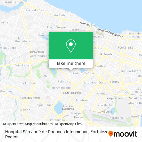 Mapa Hospital São José de Doenças Infecciosas