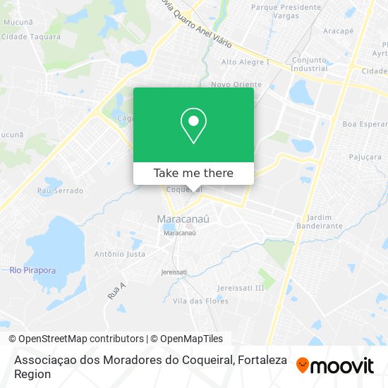 Associaçao dos Moradores do Coqueiral map
