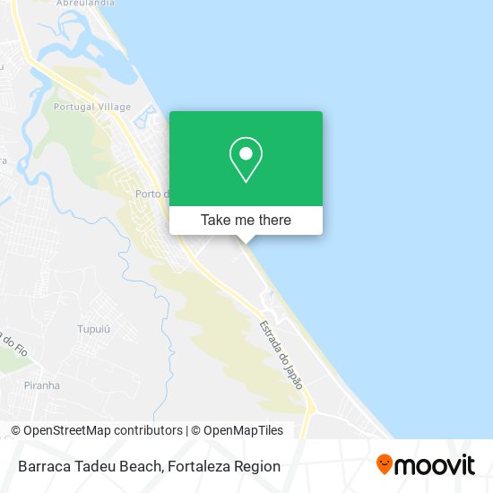 Barraca Tadeu Beach map