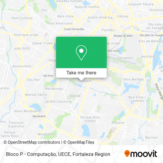Bloco P - Computação, UECE map