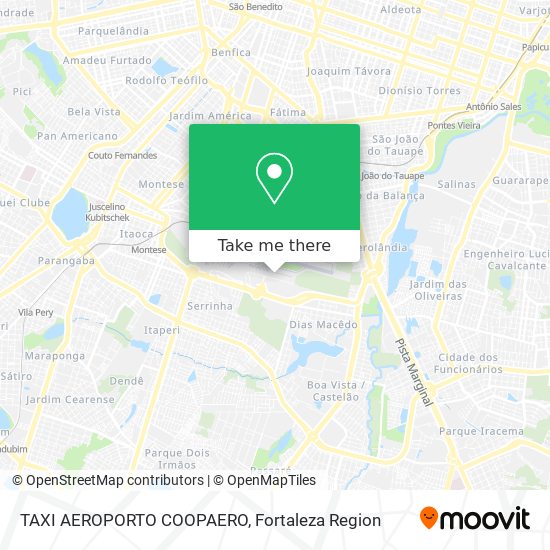 TAXI AEROPORTO COOPAERO map