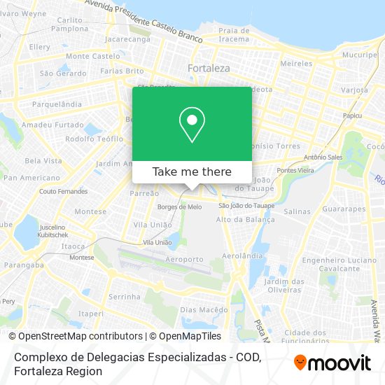 Mapa Complexo de Delegacias Especializadas - COD