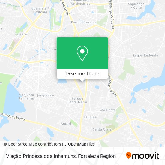Viação Princesa dos Inhamuns map