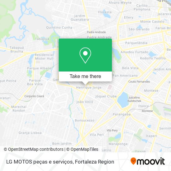 Mapa LG MOTOS peças e serviços