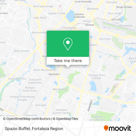 Spazio Buffet map