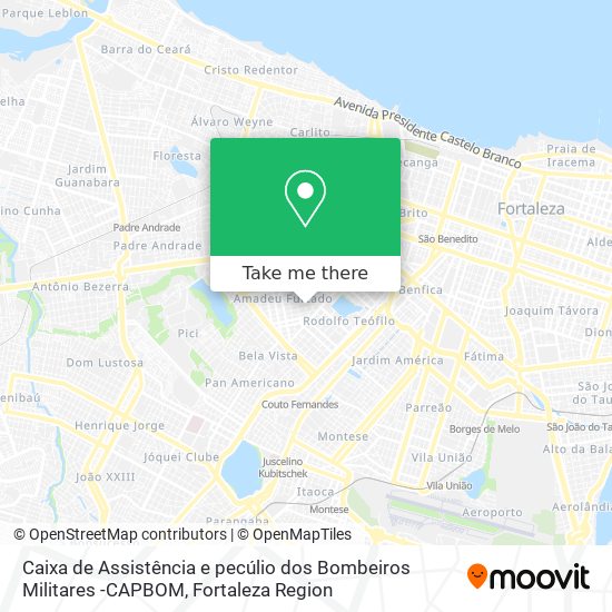 Caixa de Assistência e pecúlio dos Bombeiros Militares -CAPBOM map