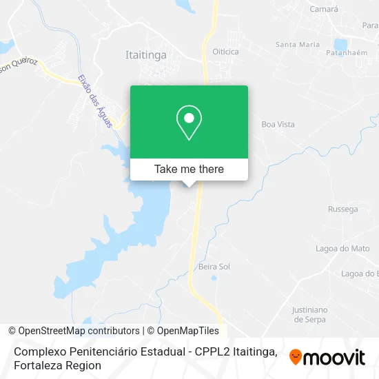 Complexo Penitenciário Estadual - CPPL2 Itaitinga map