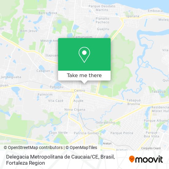 Mapa Delegacia Metropolitana de Caucaia / CE, Brasil