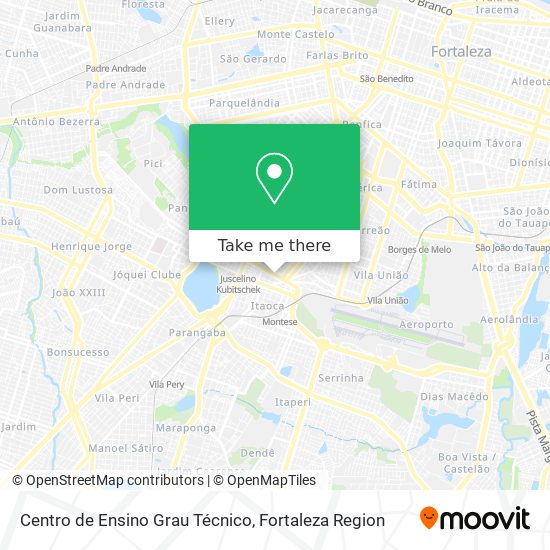 Mapa Centro de Ensino Grau Técnico