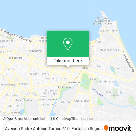 Mapa Avenida Padre Antônio Tomás 610