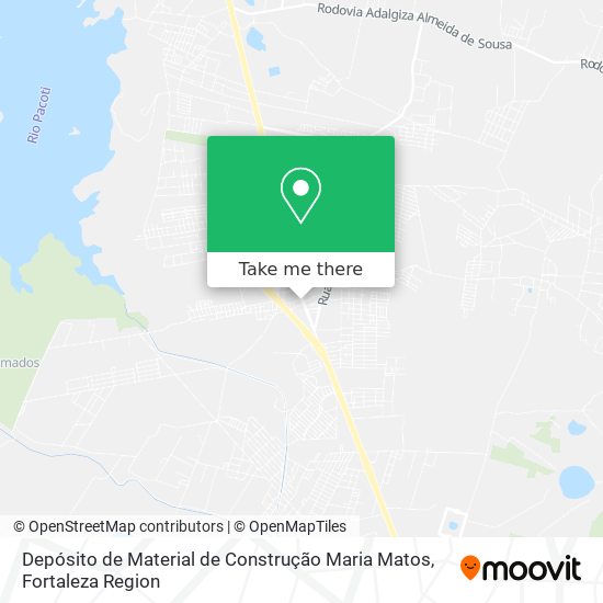 Mapa Depósito de Material de Construção Maria Matos