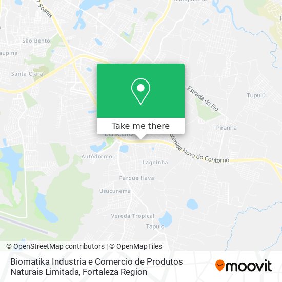 Mapa Biomatika Industria e Comercio de Produtos Naturais Limitada