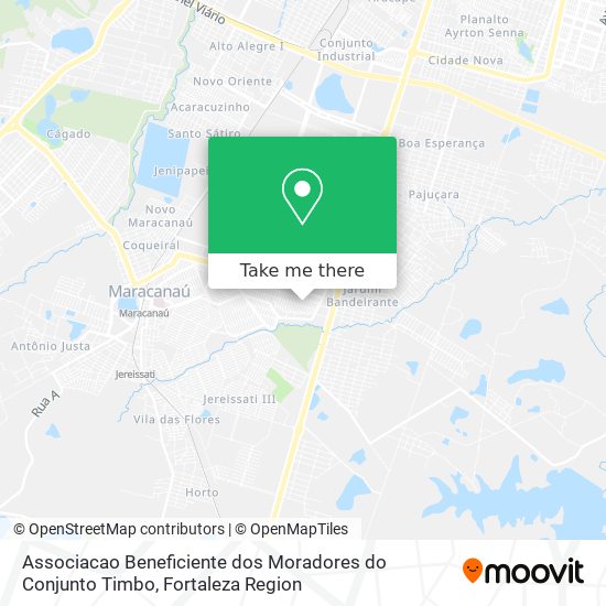 Mapa Associacao Beneficiente dos Moradores do Conjunto Timbo