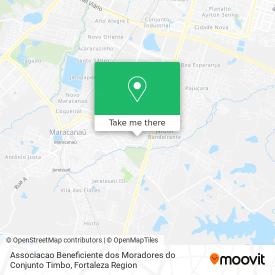 Associacao Beneficiente dos Moradores do Conjunto Timbo map