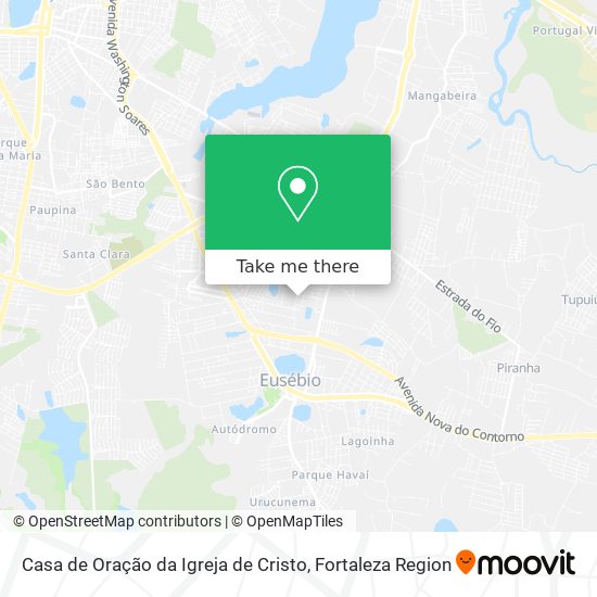 Mapa Casa de Oração da Igreja de Cristo