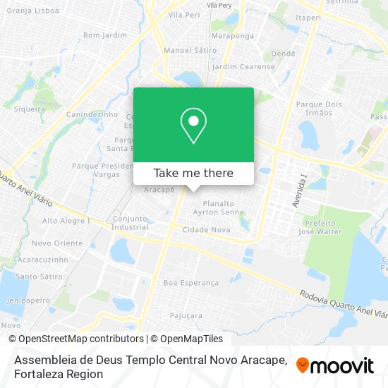 Assembleia de Deus Templo Central Novo Aracape map