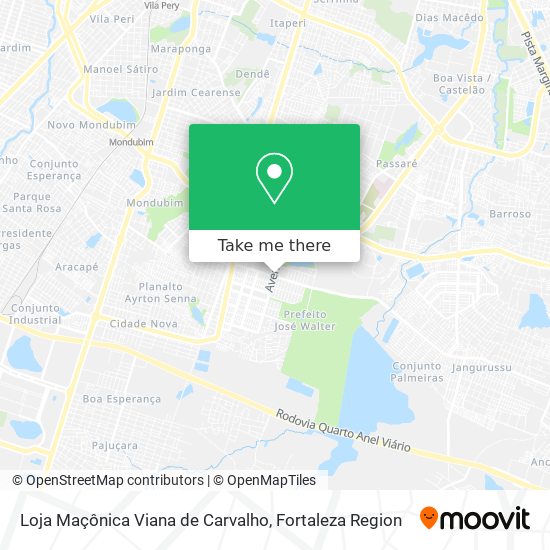 Mapa Loja Maçônica Viana de Carvalho