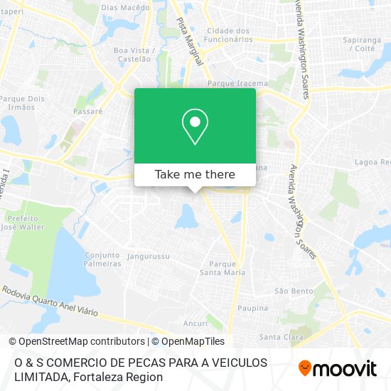 O & S COMERCIO DE PECAS PARA A VEICULOS LIMITADA map