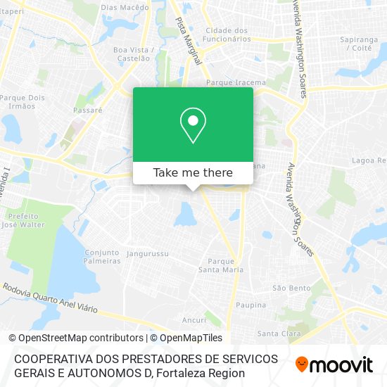 COOPERATIVA DOS PRESTADORES DE SERVICOS GERAIS E AUTONOMOS D map