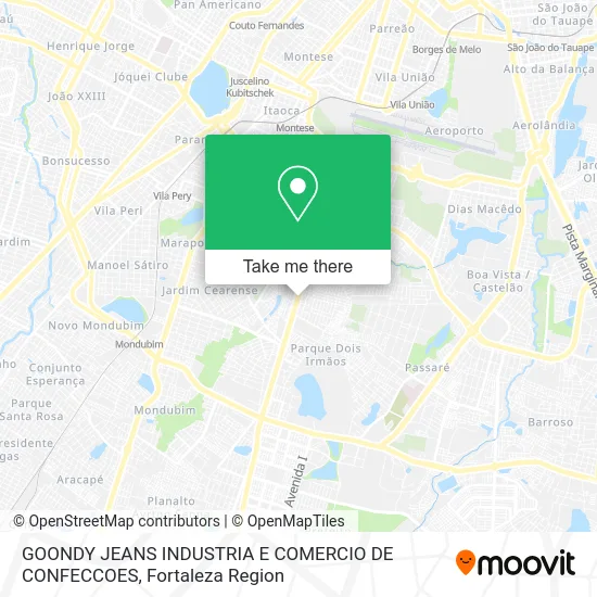 GOONDY JEANS INDUSTRIA E COMERCIO DE CONFECCOES map