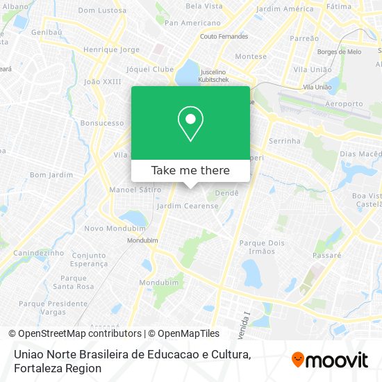 Uniao Norte Brasileira de Educacao e Cultura map