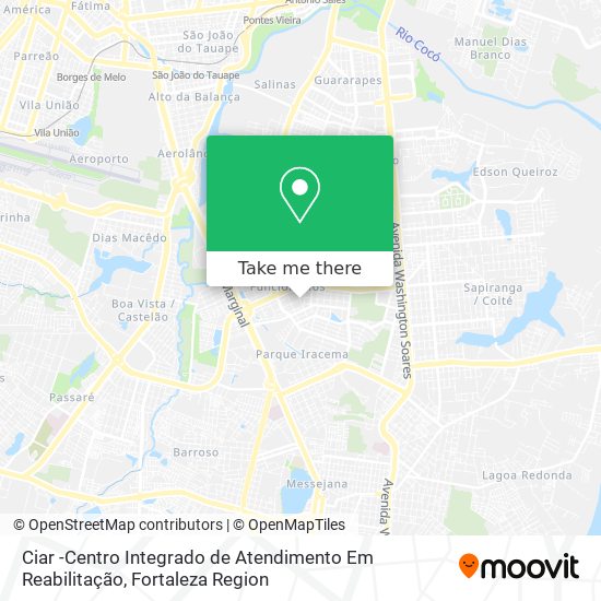 Mapa Ciar -Centro Integrado de Atendimento Em Reabilitação