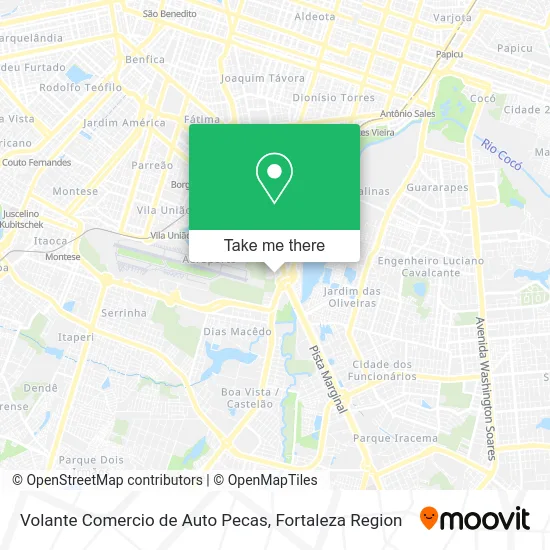 Volante Comercio de Auto Pecas map