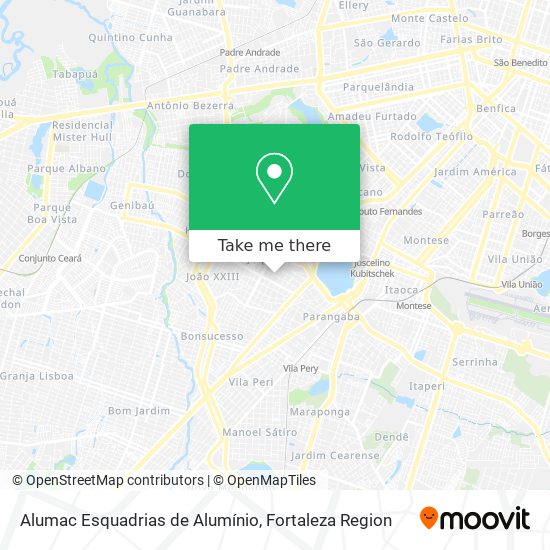 Alumac Esquadrias de Alumínio map