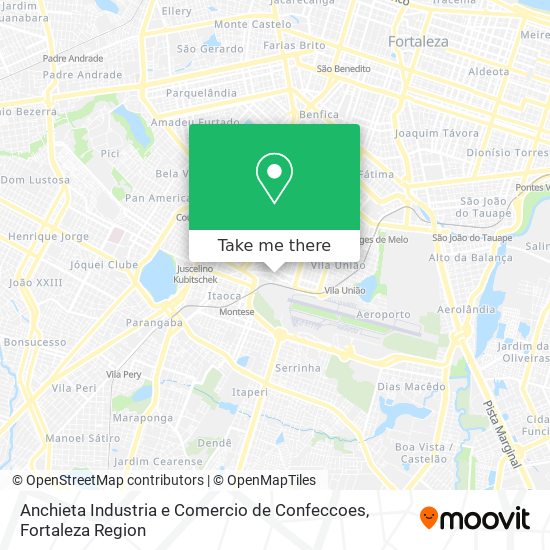 Mapa Anchieta Industria e Comercio de Confeccoes